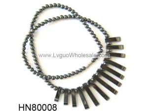 Hematite 13bars Pendant Stone Necklace